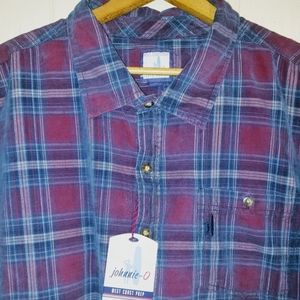 JOHNNIE-O LONG SLEEVE BUTTON-FRONT SHIRT MEN'S SIZE 4XL NWT